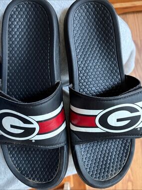 UGA Black & Red Slide Sandals
